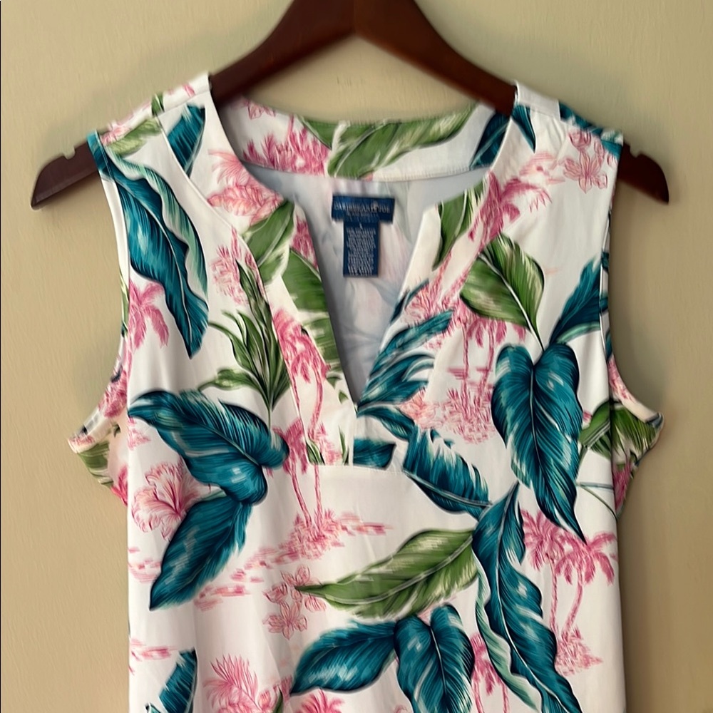 Caribbean Joe Vibrant Tropical Print Tunic Dress S - Picture 4 of 10